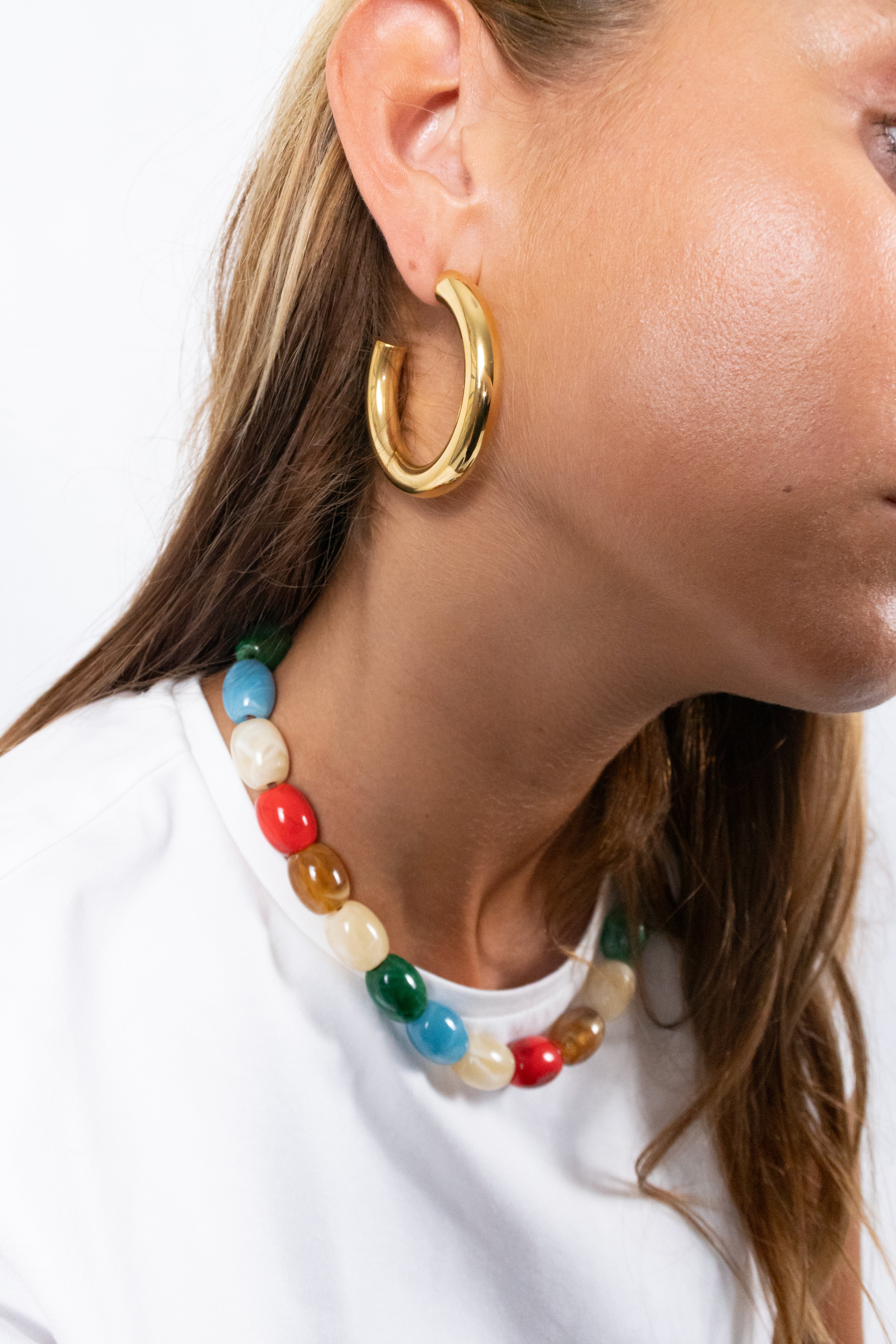 Chunky hoop earrings big