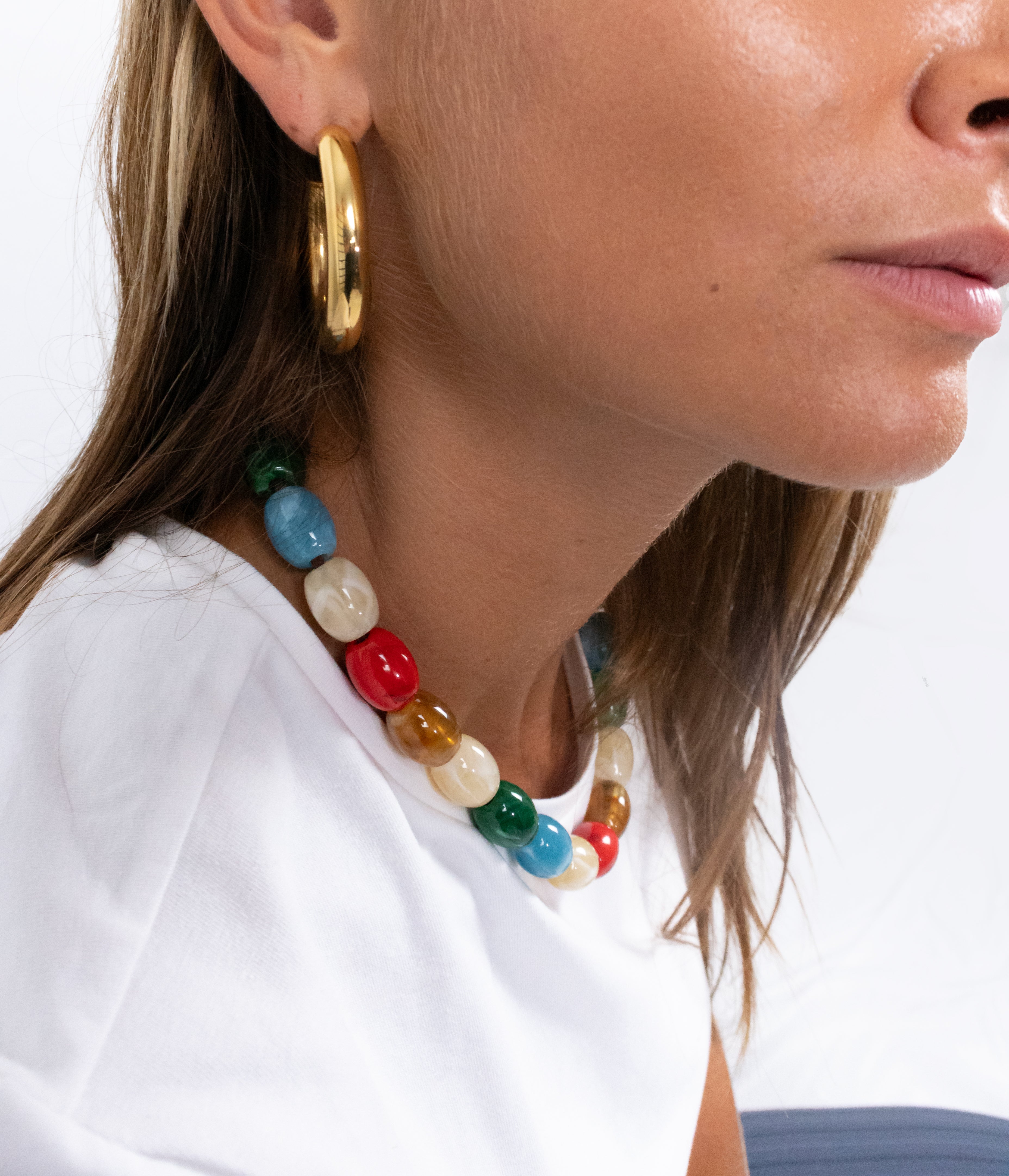 Chunky hoop earrings big