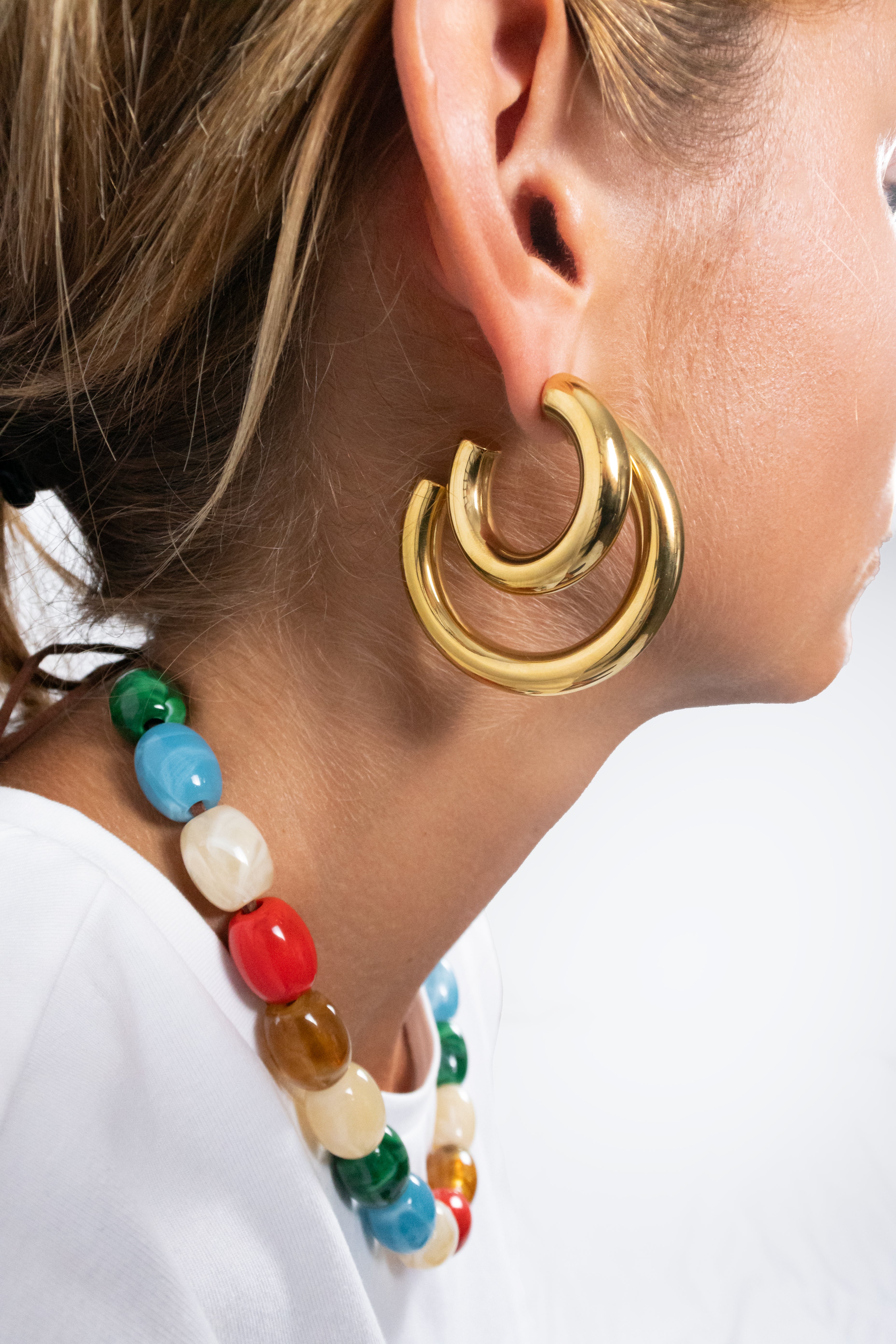 Chunky hoop earrings