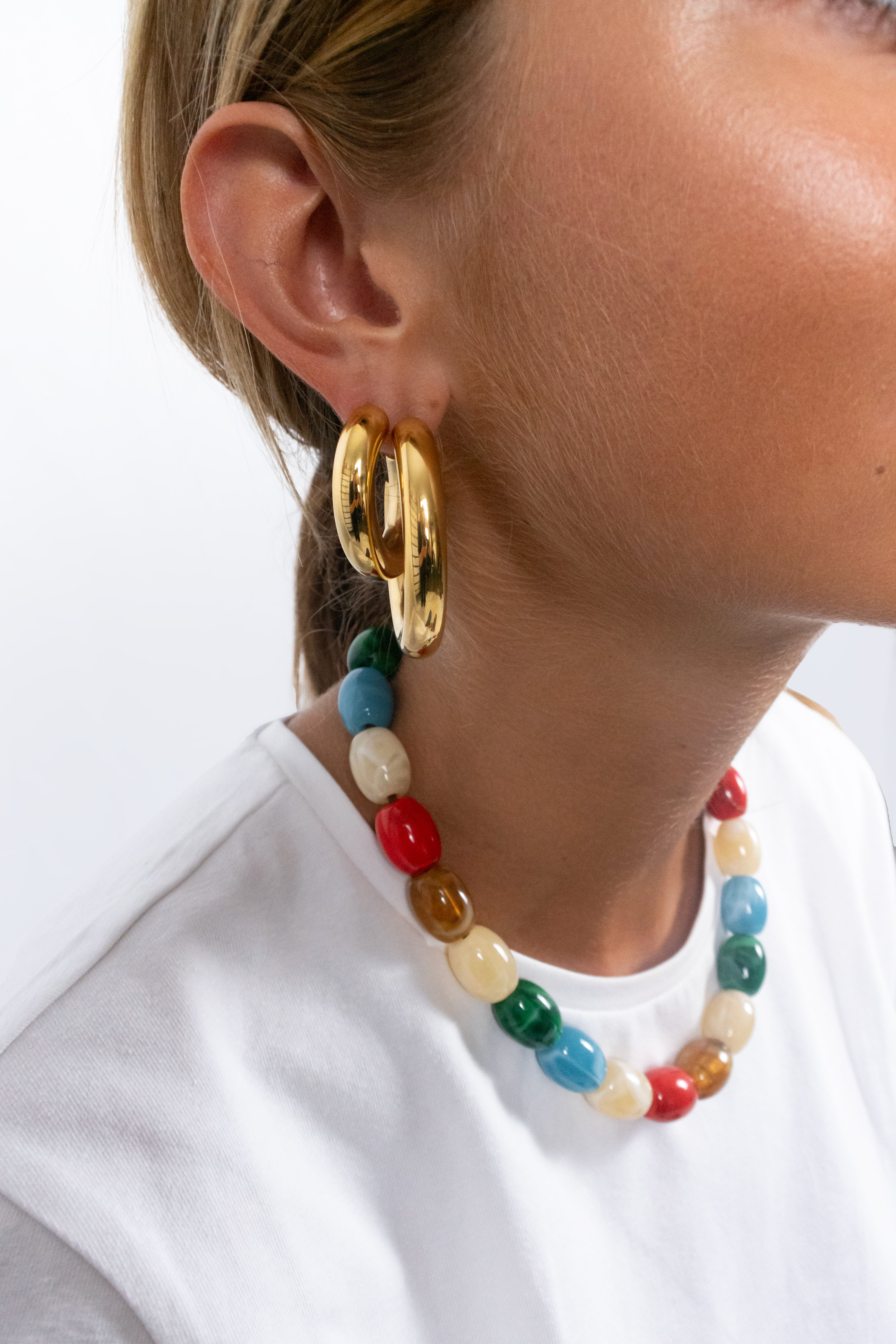 Chunky hoop earrings