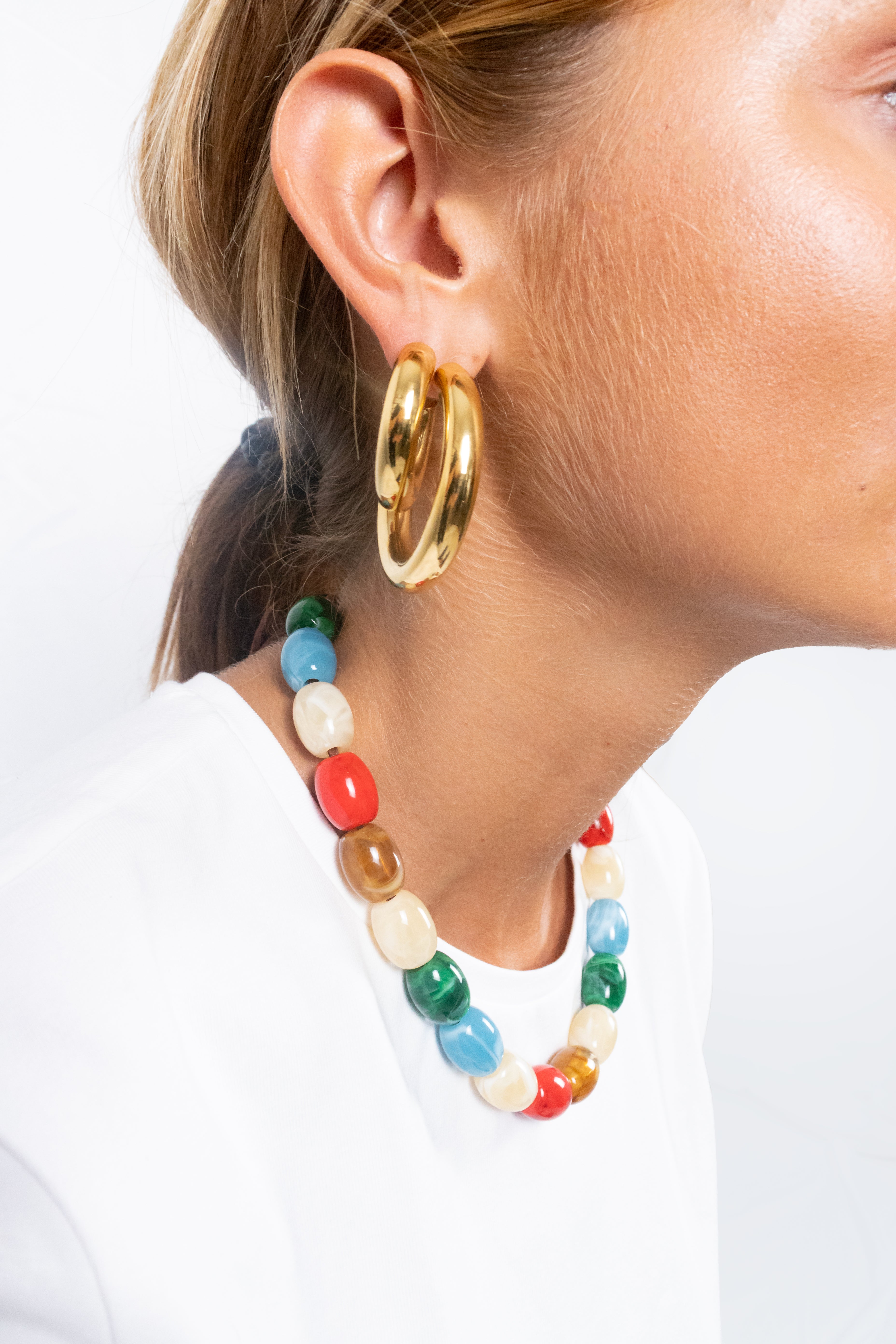 Chunky hoop earrings big