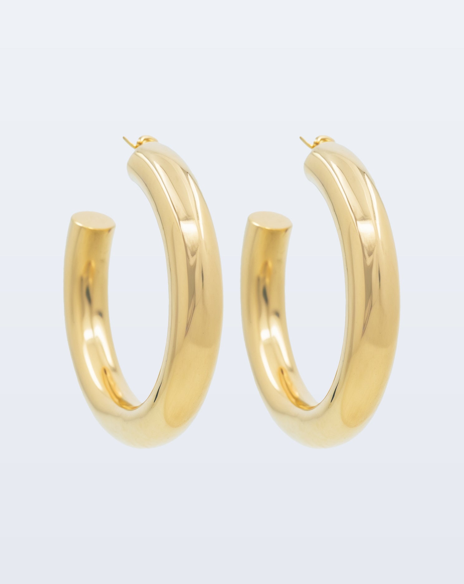 Chunky hoop earrings