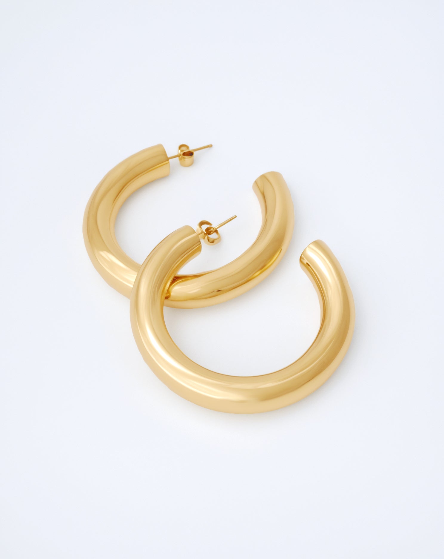 Chunky hoop earrings small