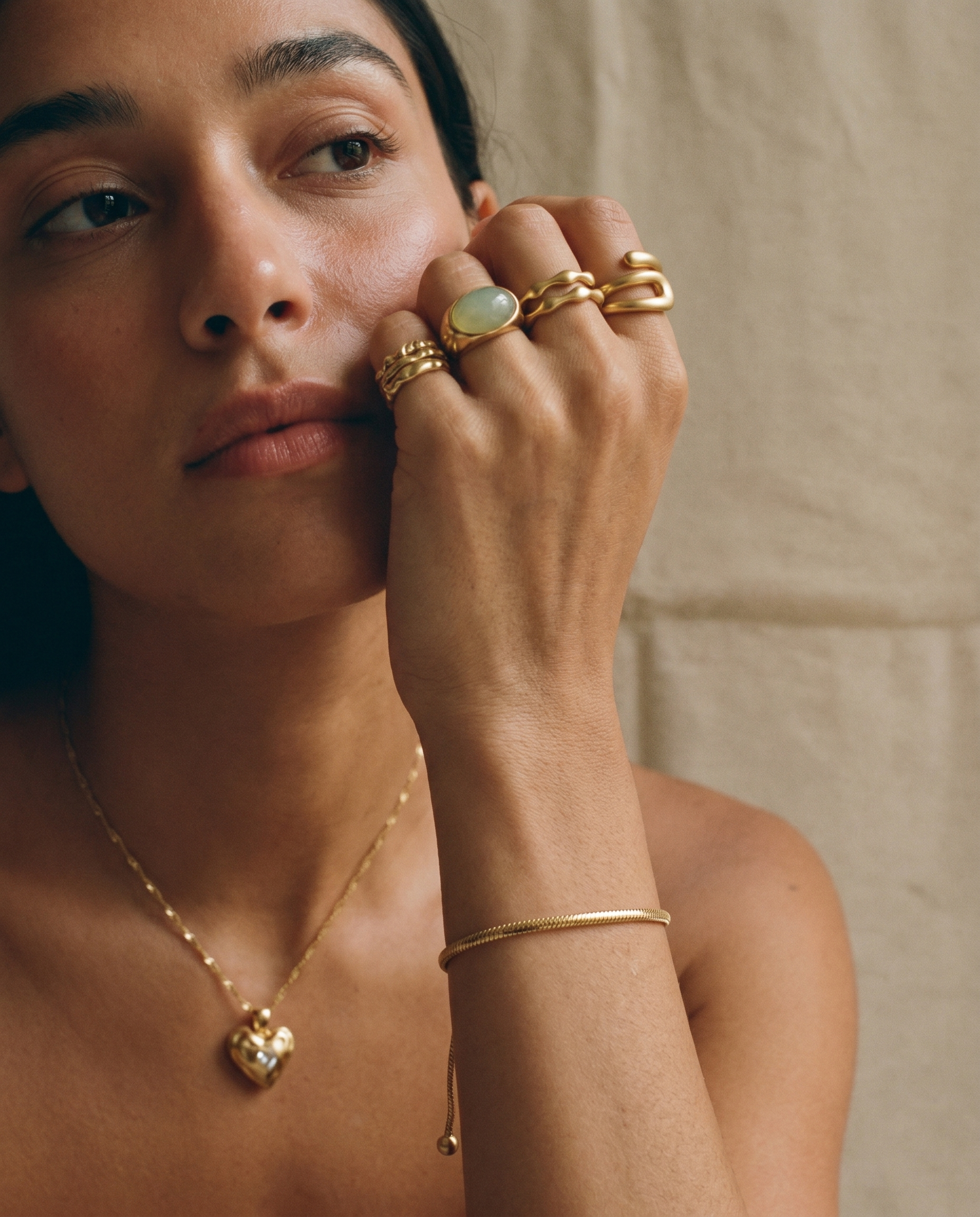 Gold necklaces