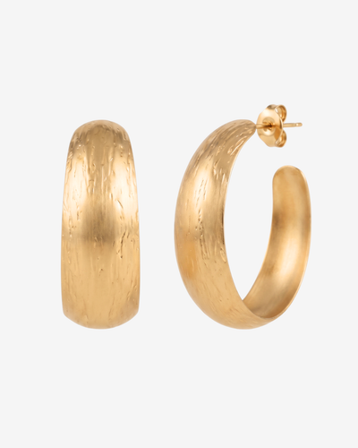 Carved hoop earrings