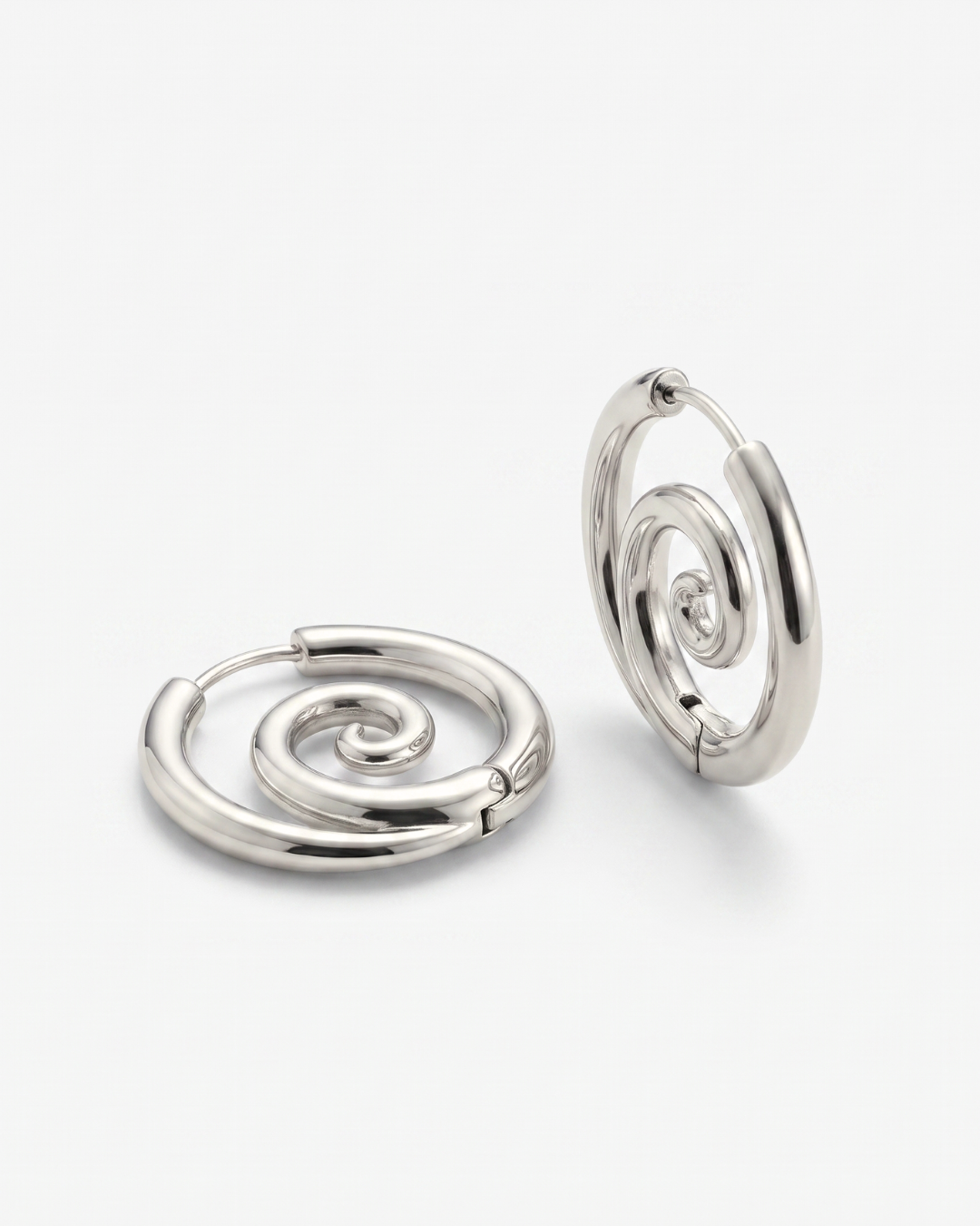 Portici - Twirl hoop earrings - Stainless steel