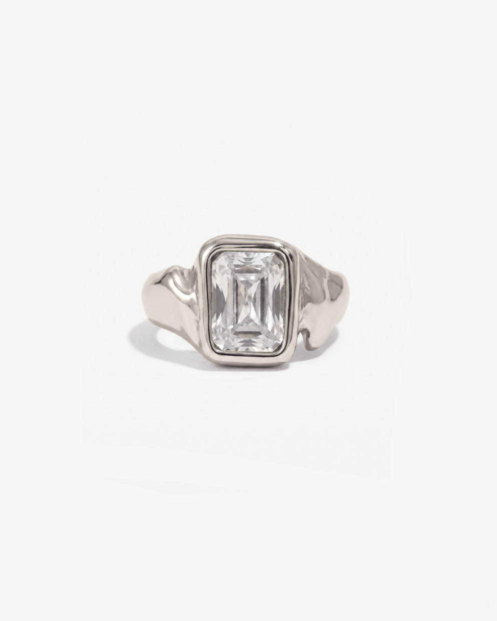Nadia - Chunky stone ring - Stainless steel