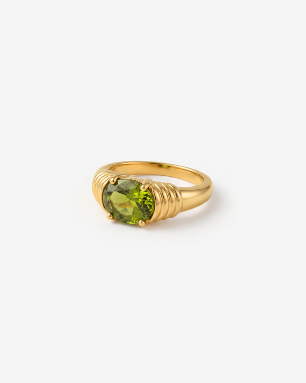 Maya - Green stone ring - Stainless steel