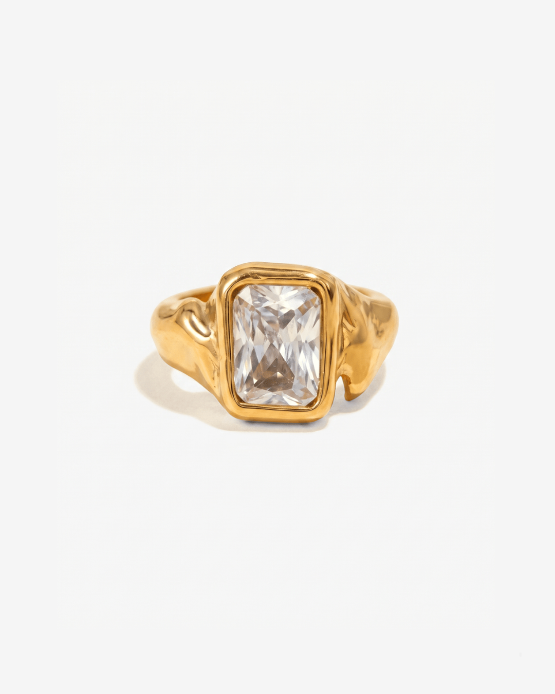 Nadia - Chunky stone ring - Stainless steel