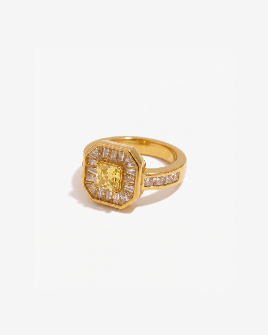 Vivienne - Stone signet ring - Stainless steel