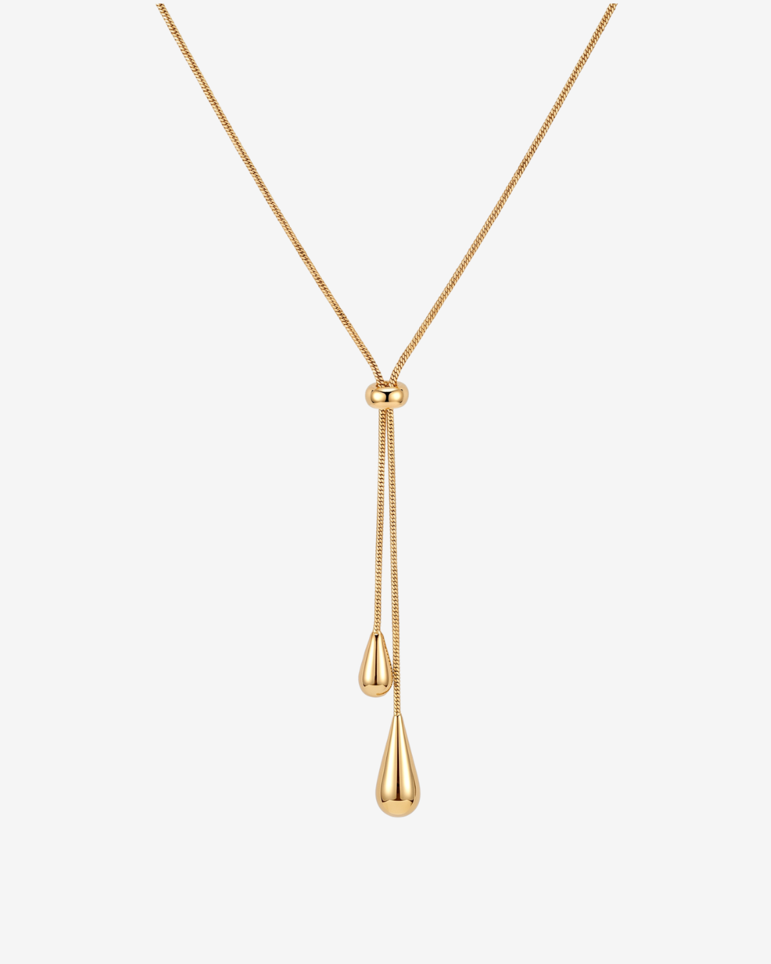 Emy - Adjustable lariat necklace - Stainless steel