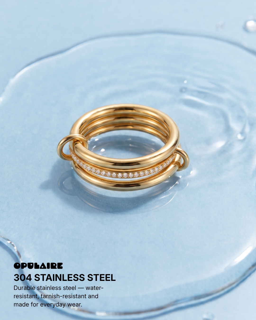 Spina - Stacked ring - Stainless steel