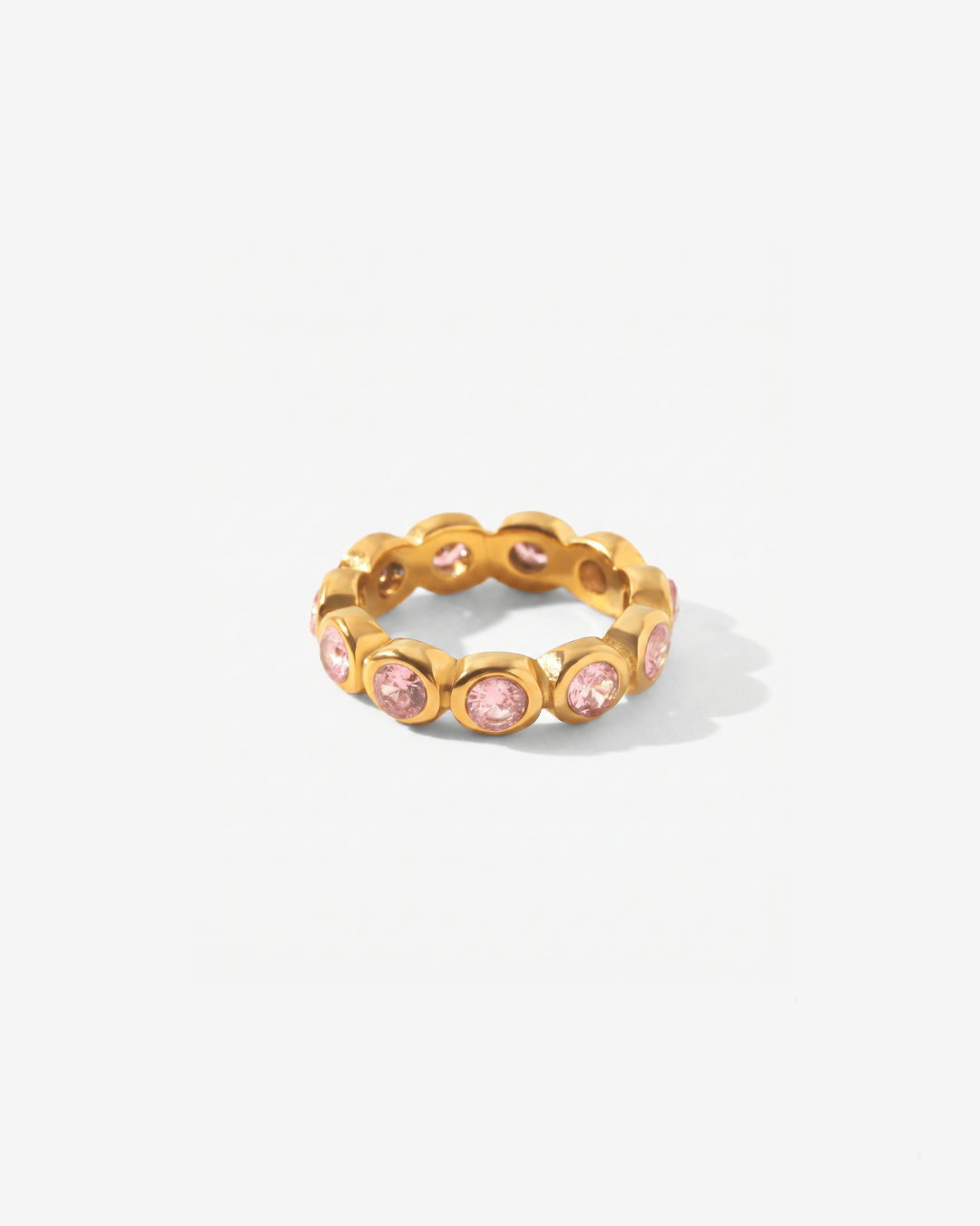 Stevie - Stackable stone ring - Stainless steel