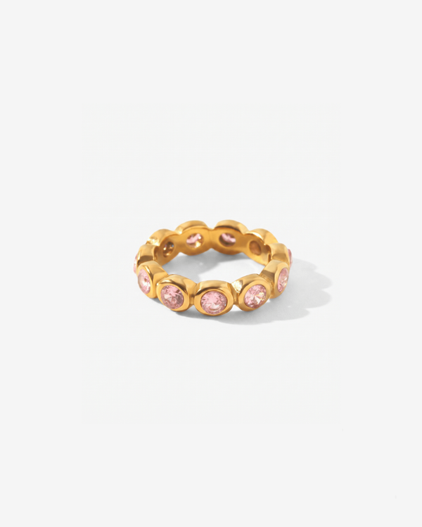 Stevie - Stackable stone ring - Stainless steel