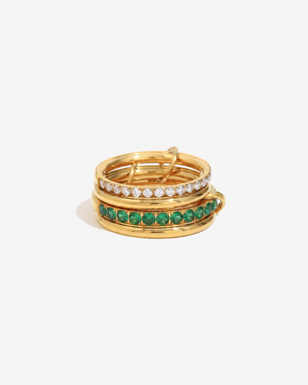 Stella - Stacked stone ring - Stainless steel
