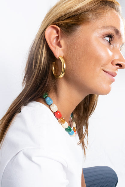 Chunky hoop earrings