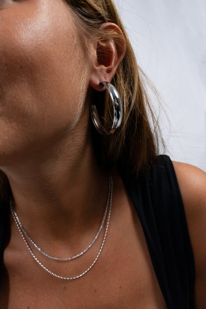 Big hoop earrings small