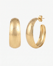 Carved hoop earrings