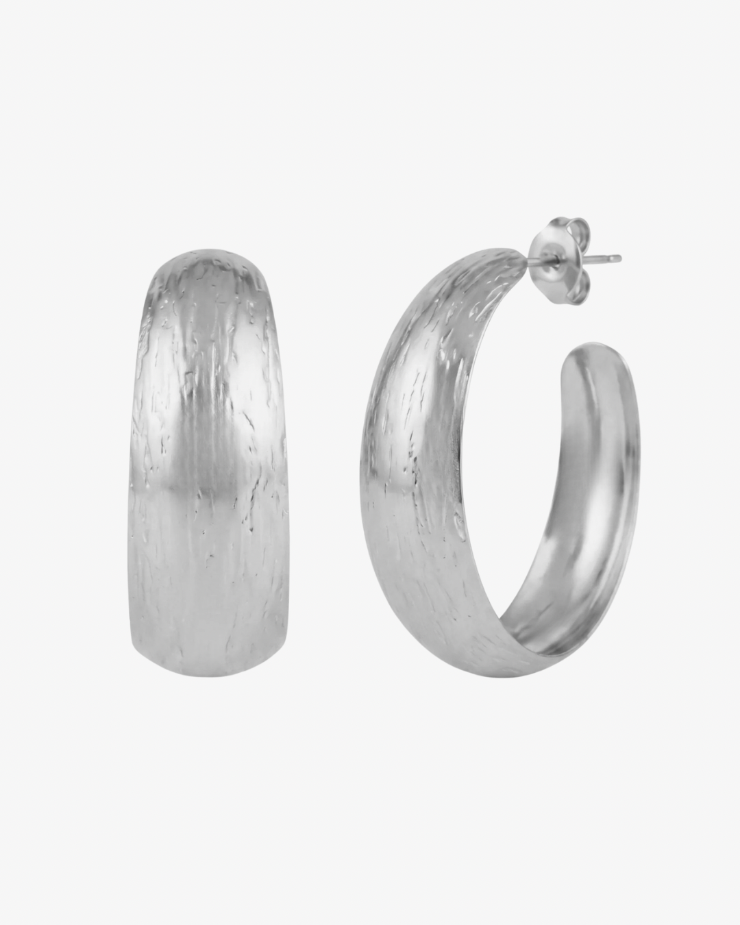 Carved hoop earrings