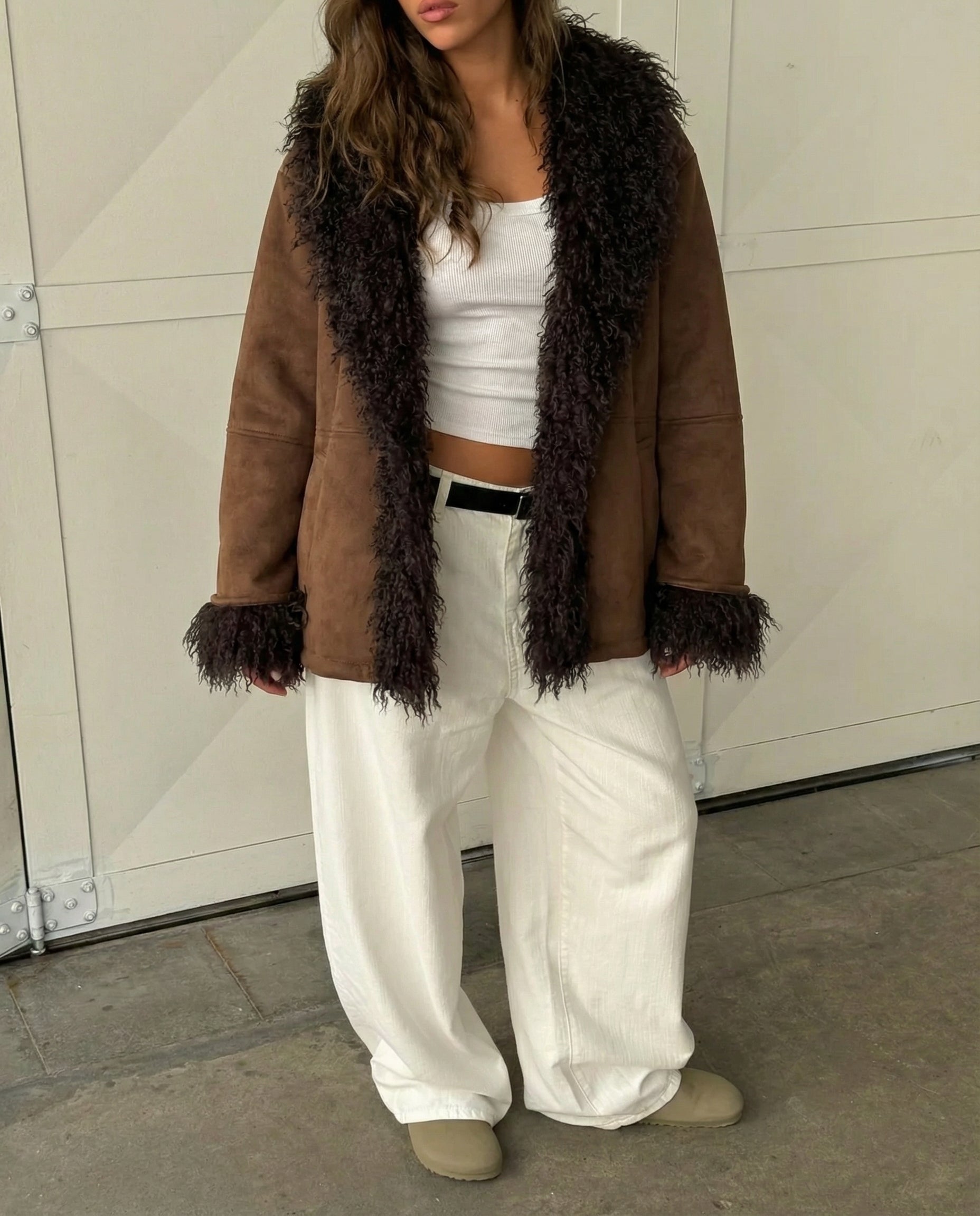 Veste en fausse fourrure