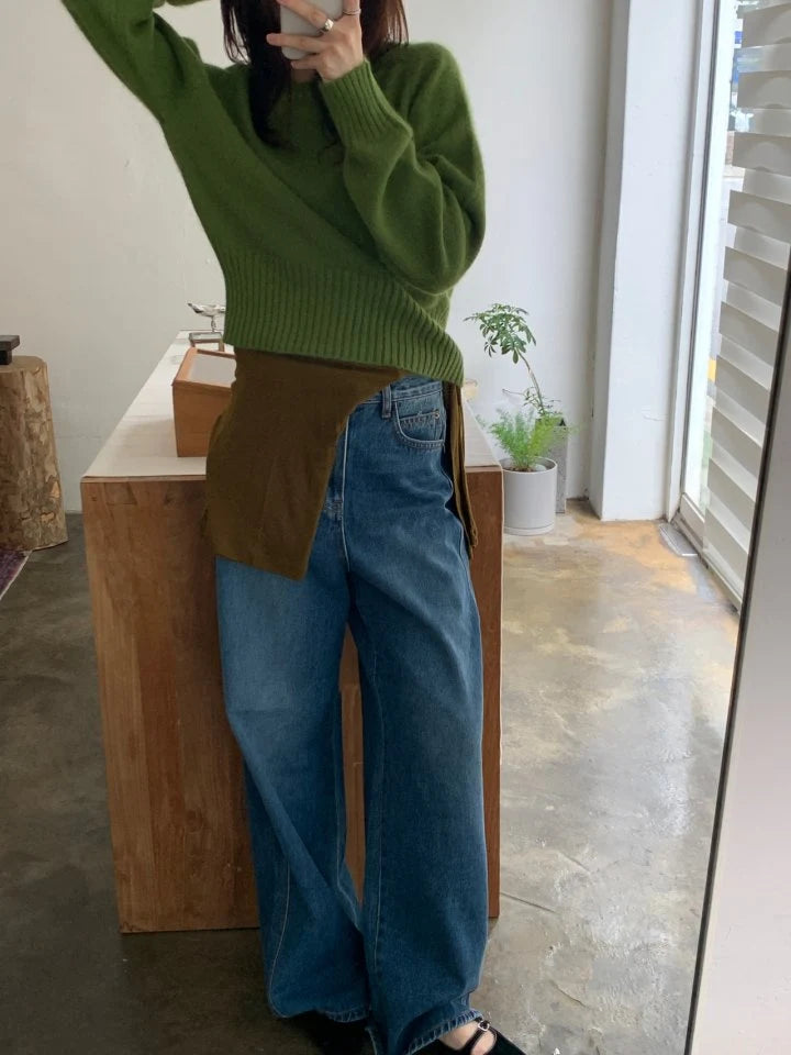 Wide dad jeans