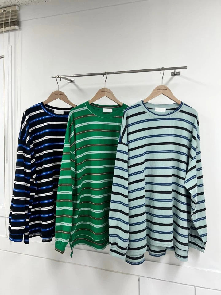 Striped boxy tee