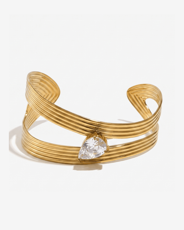 Alia - Cuff bracelet - Stainless steel - Opulaire - WATERPROOF jewelry - 