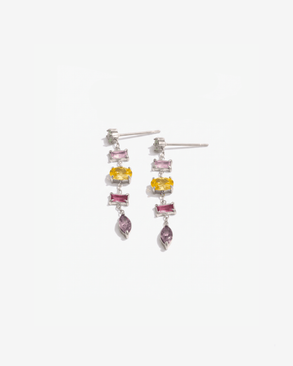 Aliana - Pastel crystal earrings - Stainless steel - Opulaire - WATERPROOF jewelry - 