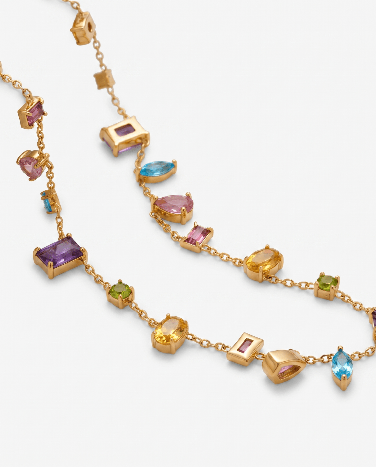 Aliana - Pastel crystal necklace - Stainless steel - Opulaire - WATERPROOF jewelry - 
