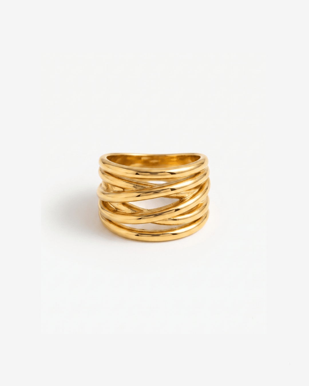Amadora - Woven ring - Stainless steel - Opulaire - WATERPROOF jewelry - EU 52 -