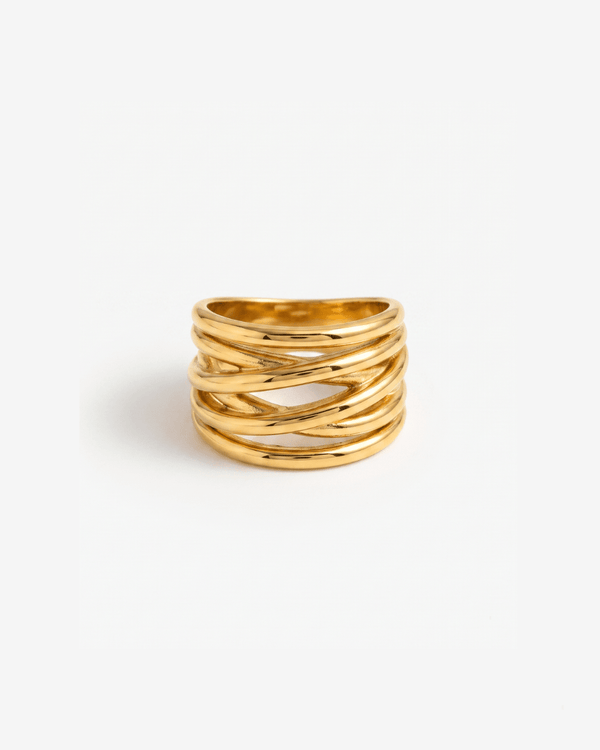 Amadora - Woven ring - Stainless steel - Opulaire - WATERPROOF jewelry - EU 52 -