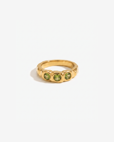 Amélie - Green stone ring - Stainless steel - Opulaire - WATERPROOF jewelry - EU 52 -
