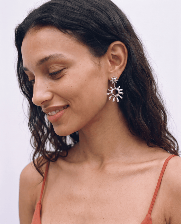 Amina - Drop earrings - Stainless steel - Opulaire - WATERPROOF jewelry - 