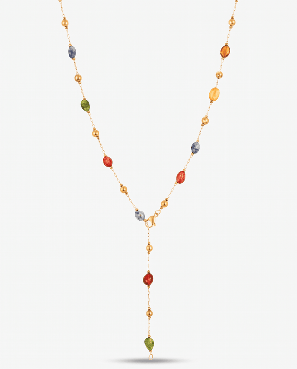 Astoria - Long stone necklace - Stainless steel - Opulaire - WATERPROOF jewelry - 