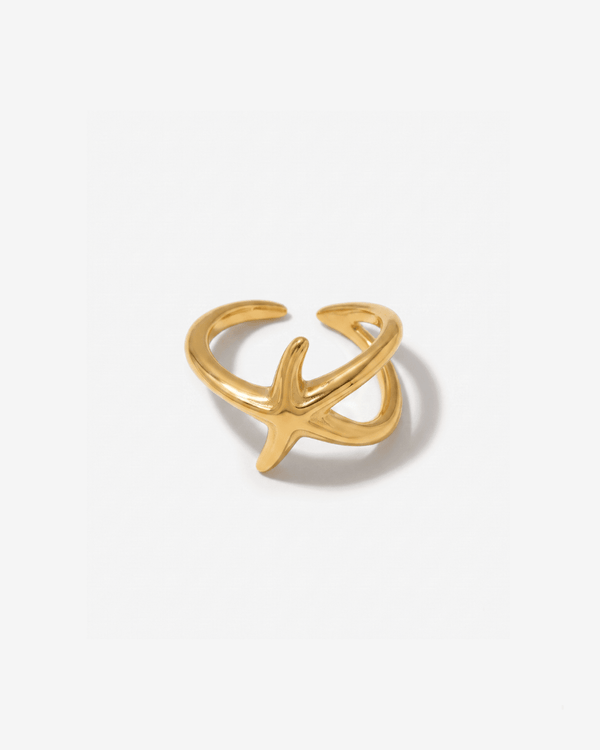 Ayla - Adjustable star ring - Stainless steel - Opulaire - WATERPROOF jewelry - Adjustable -