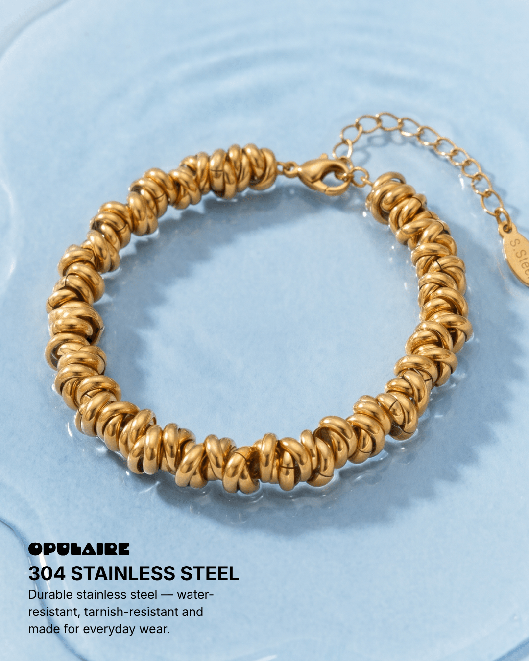 Bea - Dainty link bracelet - Stainless steel - Opulaire - WATERPROOF jewelry - 