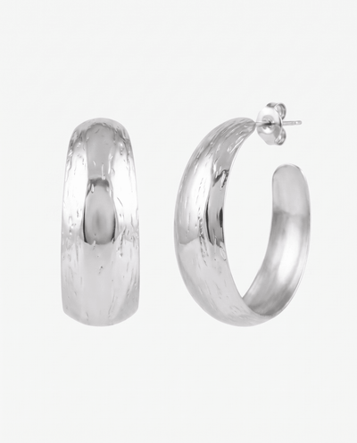 Carved hoop earrings - Opulaire - WATERPROOF jewelry - 