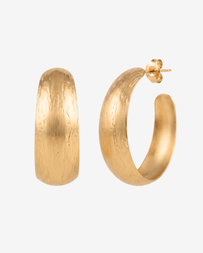 Carved hoop earrings - Opulaire - WATERPROOF jewelry - 