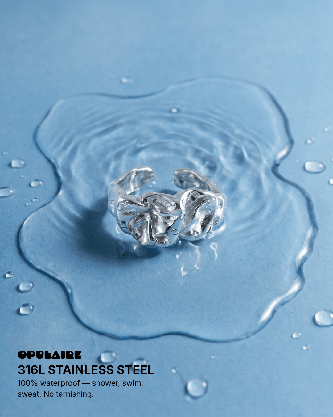 Caserta ring - Opulaire - WATERPROOF jewelry - EU 54 -