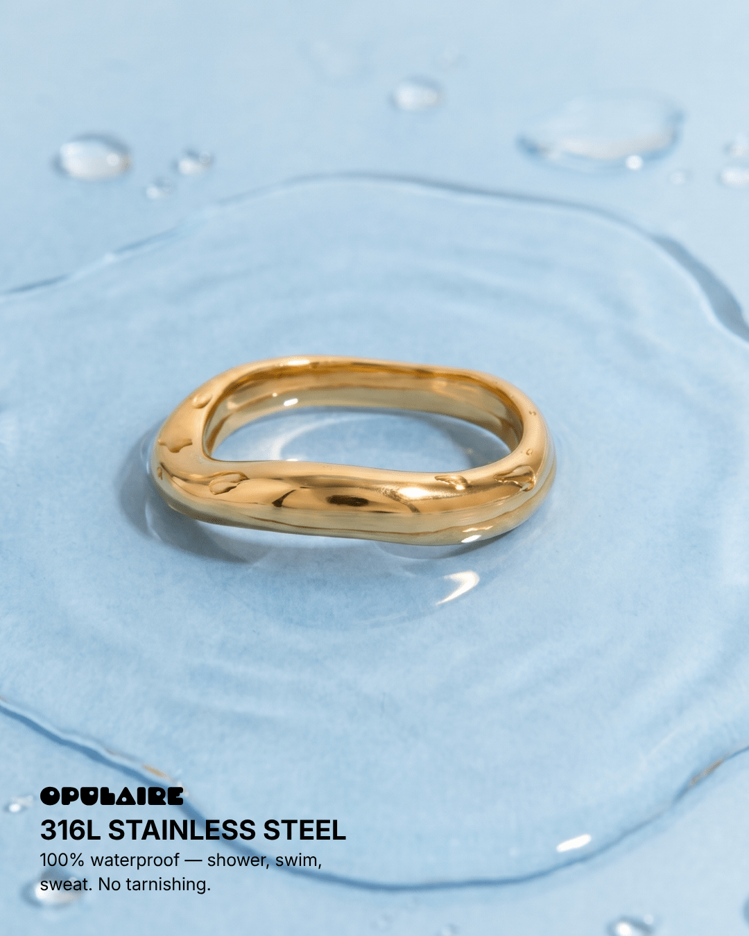 Chealsea - Stackable ring - Stainless steel - Opulaire - WATERPROOF jewelry - EU 52 -