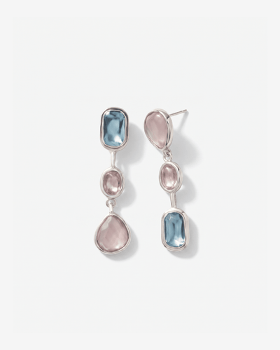 Cillian - Bezel drop earrings - Stainless steel - Opulaire - WATERPROOF jewelry - 
