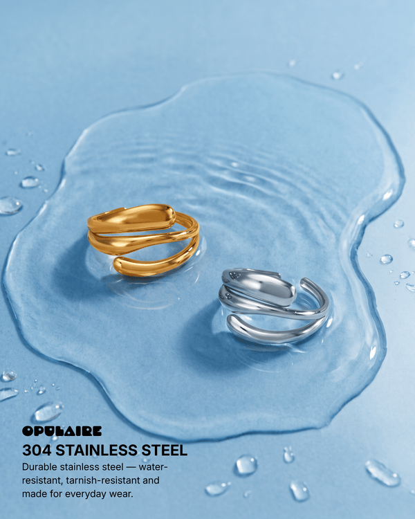 Cove ring - Opulaire - WATERPROOF jewelry - Adjustable -