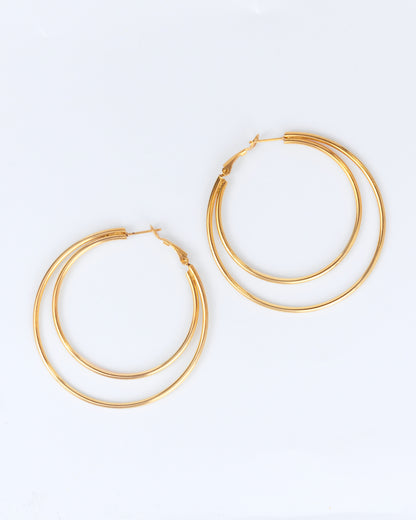 Double hoop earrings