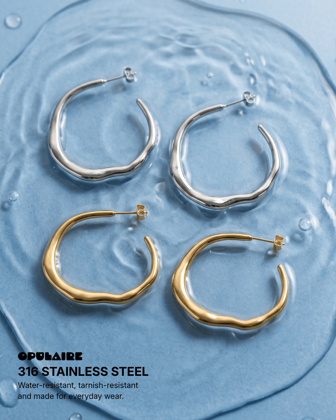 Gallarate earrings - Opulaire - WATERPROOF jewelry - 