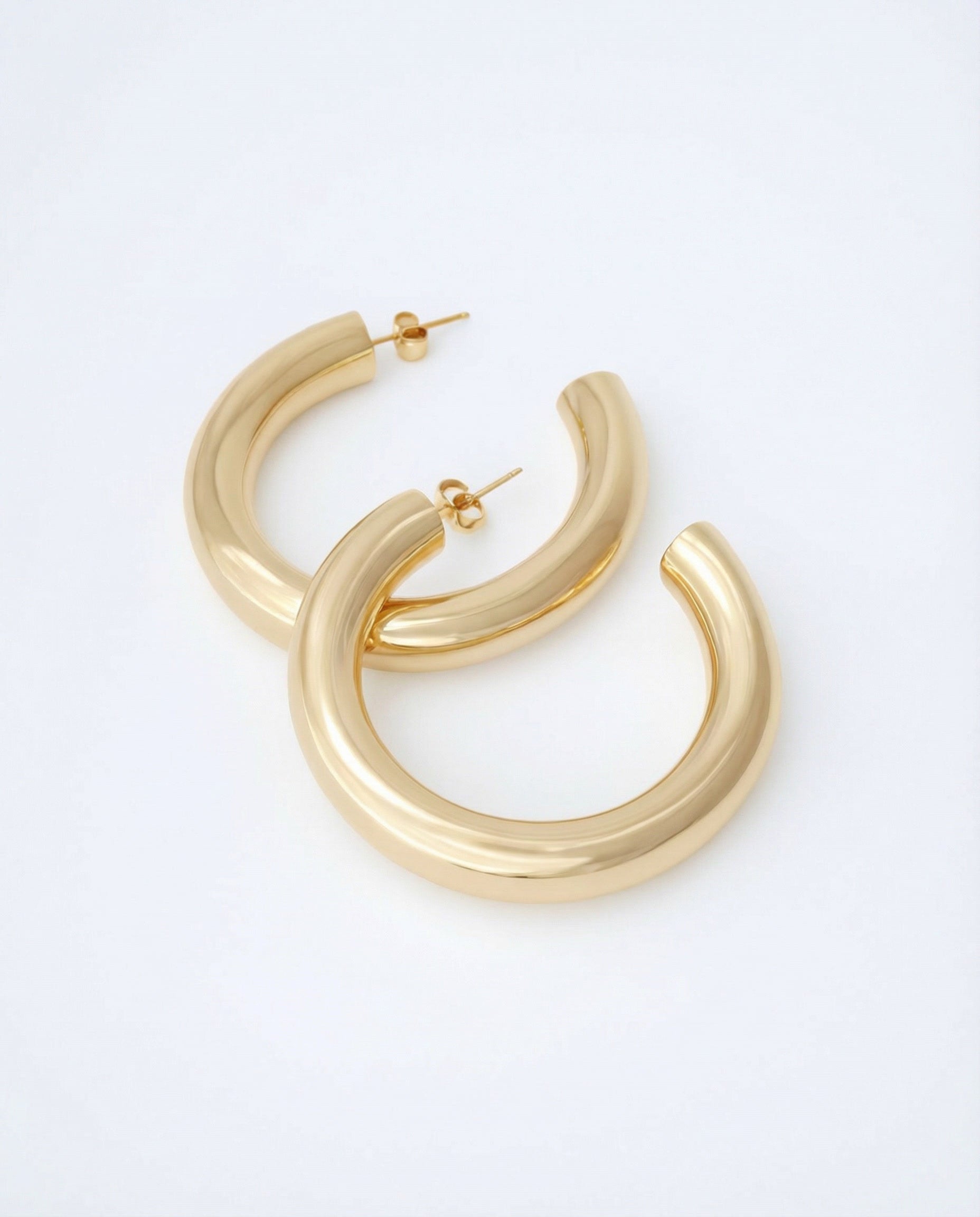 Chunky hoop earrings small