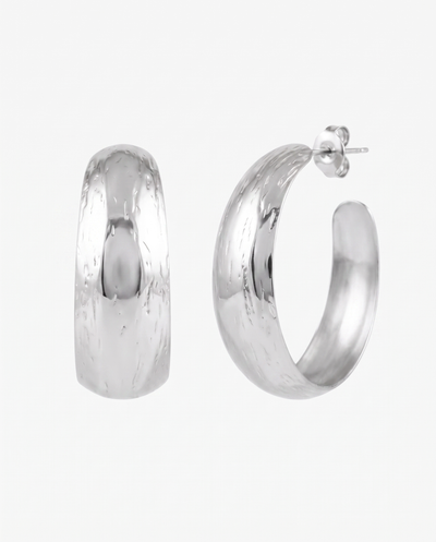 Carved hoop earrings