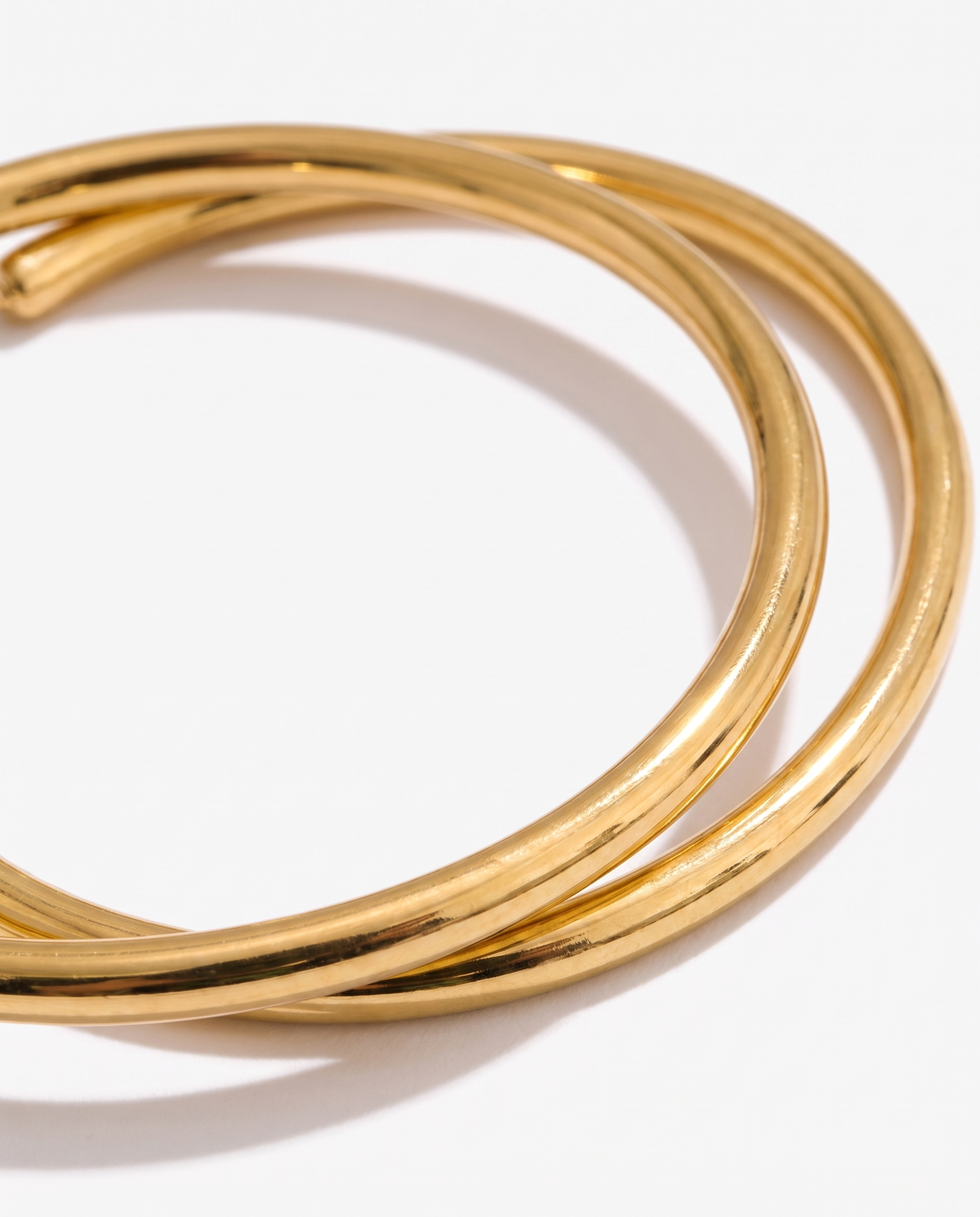 Britney - Open hoop earrings - Stainless steel