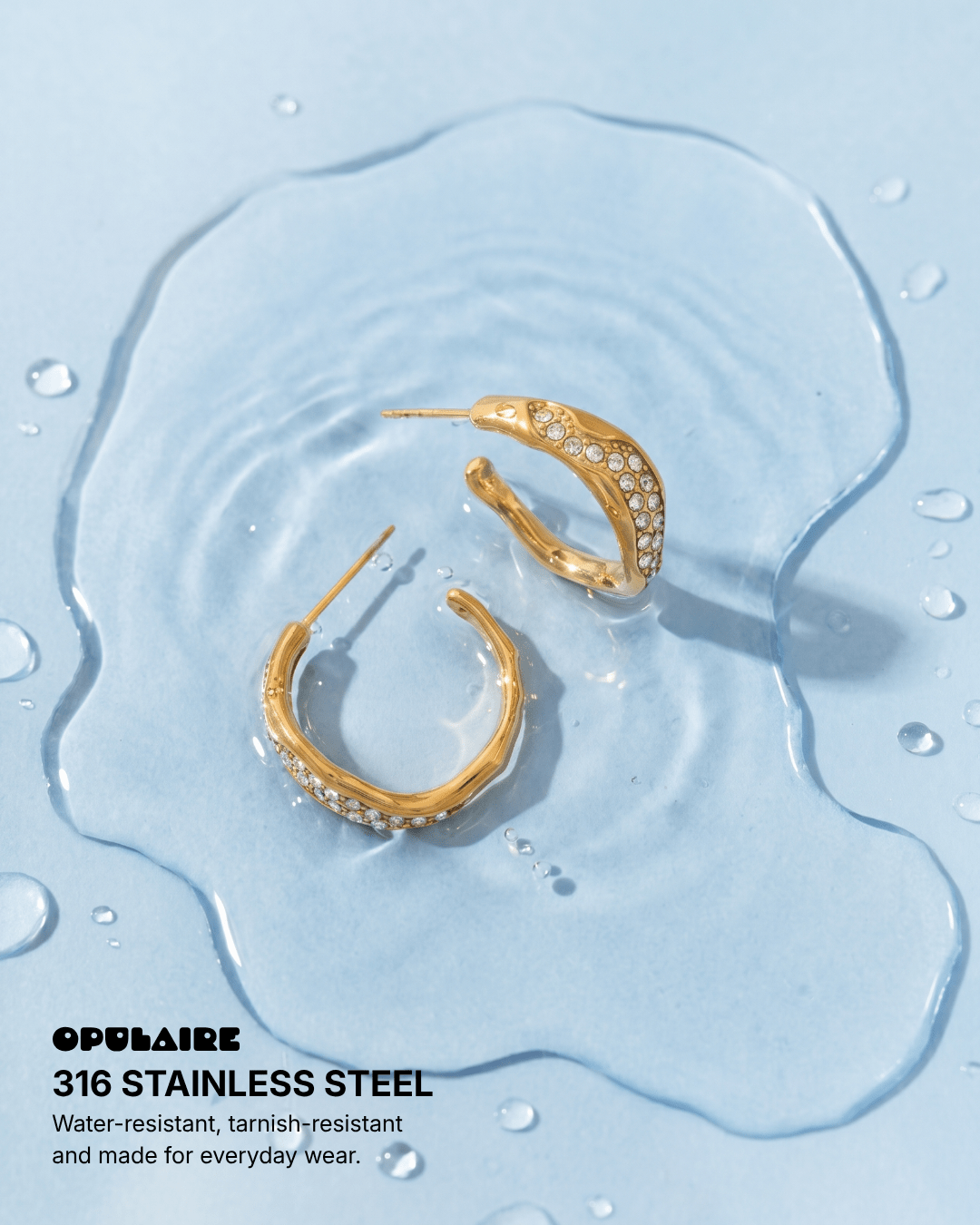 Hula earrings - Opulaire - WATERPROOF jewelry - 