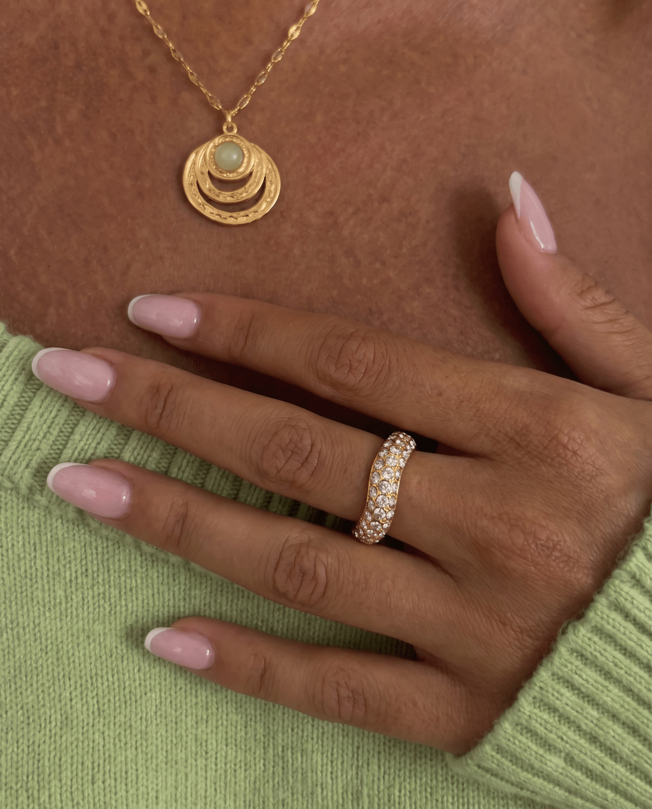 Hula - Stackable stones ring - Stainless steel - Opulaire - WATERPROOF jewelry - EU 54 -