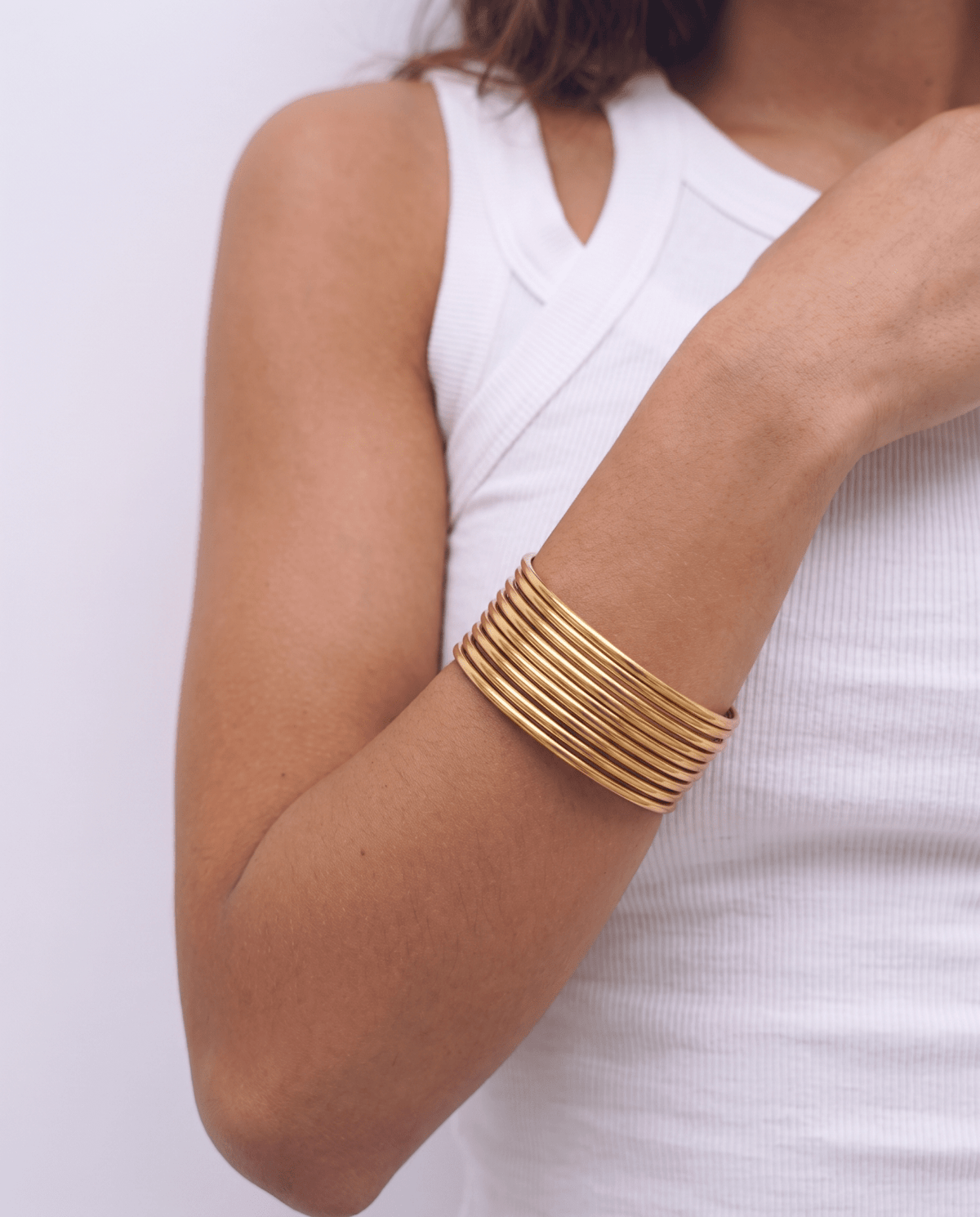 Hydi - Stackable bangle set bracelets - Stainless steel - Opulaire - WATERPROOF jewelry - 